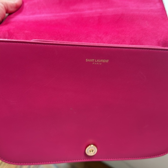 Saint Laurent Classic Y Hot Pink Leather Crossbody Bag - Picture 9 of 15